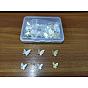 Cabochons en alliage, pour remplissage de résine uv, fabrication de bijoux en résine époxy, papillon