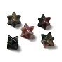 Natural Indian Agate Beads, No Hole/Undrilled, Merkaba Star
