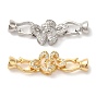 Застежки-бабочки из латуни с микропаве из прозрачного кубического циркония