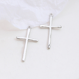 Подвески из сплава , платина, плоская круглая/крестовая подвеска