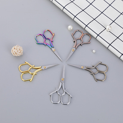 Retro Zinc Alloy Household Small Scissors Hand Embroidery Cutting Cross Stitch Cutting Paper Cutting Window Flowers Wool Thread Embroidery Scissors