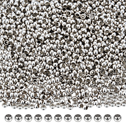 2000 шт. латунные обжимные бусины, рондель