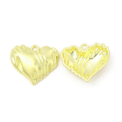 Crémaillère pendentifs en alliage placage, sans cadmium et sans nickel et sans plomb, charmes de coeur
