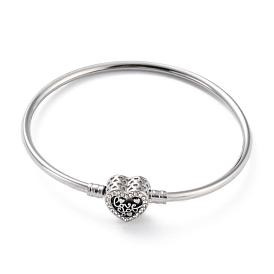 304 изготовление браслетов из нержавеющей стали европейского типа, со стразами, сердце со словом "love", на день Святого Валентина