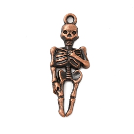 Tibetan Style Alloy Pendants, Skeleton