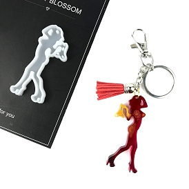 Human Shape Keychain Molds Food Grade Silicone Molds, for UV Resin, Epoxy Resin Jewelry Making