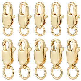 20 шт. 2 стили стойка покрытие латунь карабины с соединительными кольцами, без кадмия, без никеля и без свинца