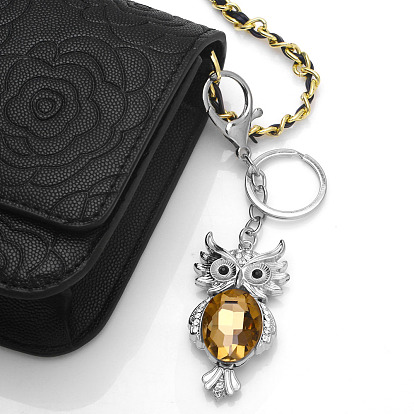 China Factory Stylish Owl Bag Charm Keychain for Car, Metal