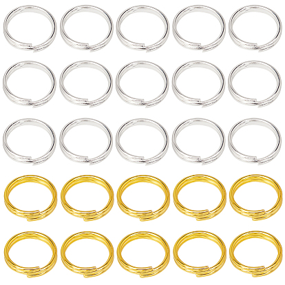 600шт. 2 цвета латунные разъемные кольца, кольца с двойной петлей
