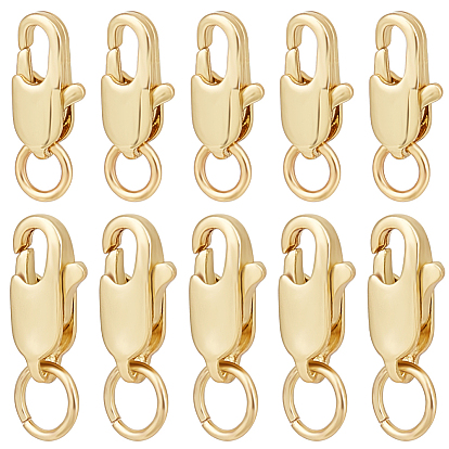 20 шт. 2 стили стойка покрытие латунь карабины с соединительными кольцами, без кадмия, без никеля и без свинца
