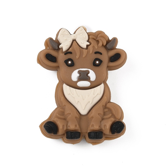 Силиконовые бусины, корова