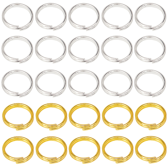 600шт. 2 цвета латунные разъемные кольца, кольца с двойной петлей