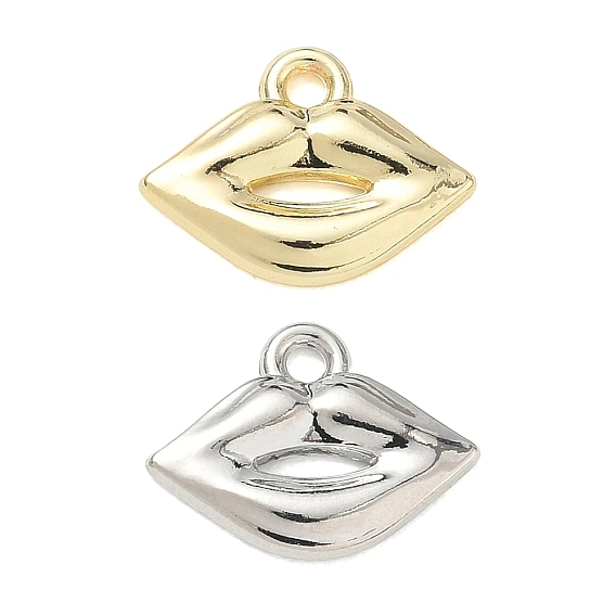 Alloy Pendants, Lip Charm, Rack Plating