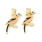 Brass Enamel Pendants, Toucan Charm, Rack Plating, Long-Lasting Plated, Lead Free & Cadmium Free