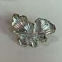 Alloy Enamel Cuff Open Rings, Butterfly, with Imitation Pearl, Golden