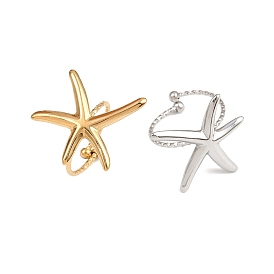 304 регулируемые открытые манжеты из нержавеющей стали для женщин, морская звезда