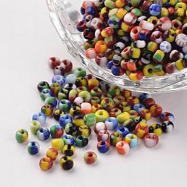 8/0 Opaque Colours Seep Glass Beads, Round Seed Beads, 2.5~3x2~3mm, Hole: 0.8mm, about 15000pcs/450g