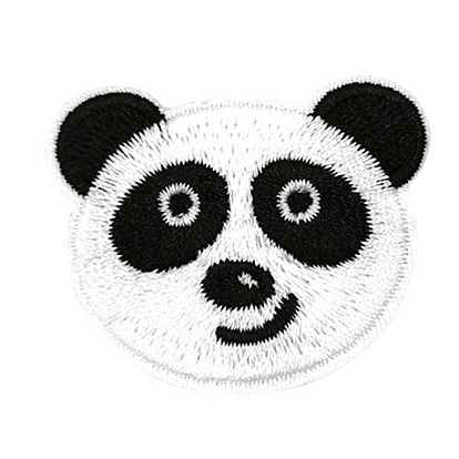 Computerized Embroidery Cloth Iron on/Sew on Patches, Costume Accessories, Appliques, Panda Head