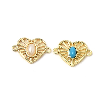 Подвески из латуни, сердечные ссылки, без кадмия и без свинца, стойки покрытие, долговечный