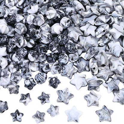 300 шт 2 стили акриловые бусины, звезда, имитация драгоценных камней