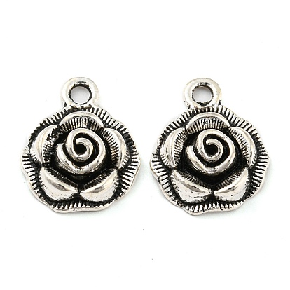Alloy Pendants, Cadmium Free & Lead Free, Flower