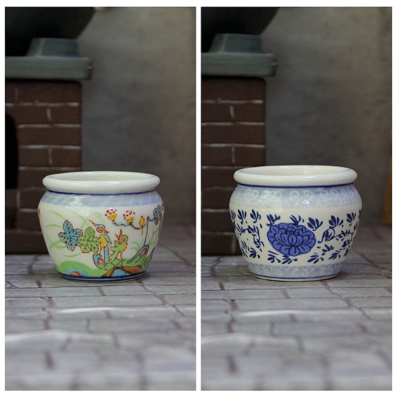 Мини-фарфоровый танк, аксессуары для кукольного домика с микро-ландшафтом, притворяясь опорными украшениями