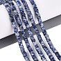 Natürliche blaue Fleck Jaspis Perlen Stränge, Rondell, facettiert