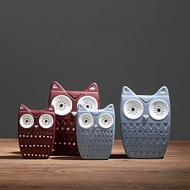 Cute Owl Porcelain Display Decoration, for Home Desk Decoration
