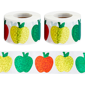 2 рулоны пластиковых самоклеящихся лент, самоклеющиеся наклейки ремесла, яблоко