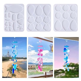 DIY Wind Chime Making Kit, Including Silicone Pendant Mold, Epoxy Resin