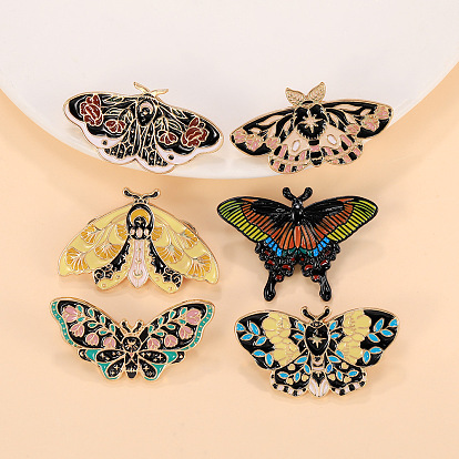 Colorful Butterfly Brooch Insect Metal Badge Scarf Clip Uniform Lapel Pin.