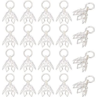 Латунная филигранная бусина, 7-лепесток, цветок