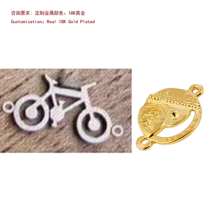 925 breloques connecteurs en argent sterling, liaisons cyclables