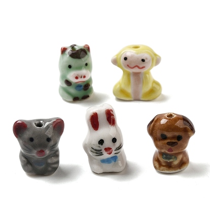 Фарфоровые бусины ручной работы, животные