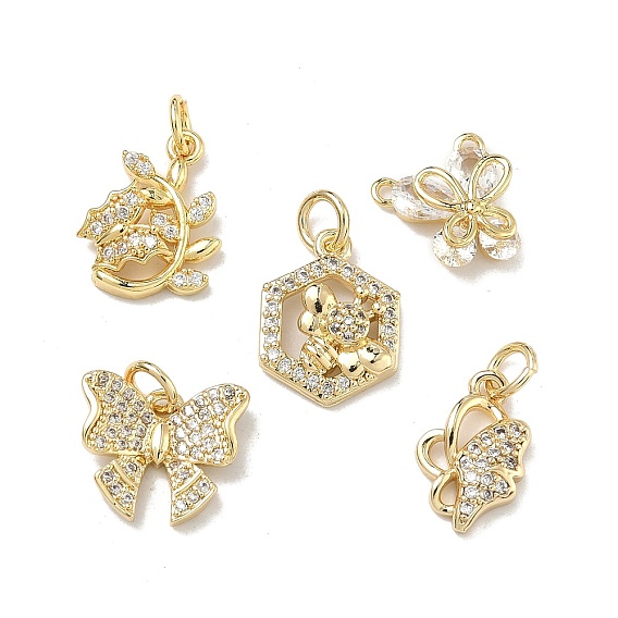 Латунные микро проложить кубического циркония подвески, стойки покрытие, долговечный, без кадмия и без свинца, золотые