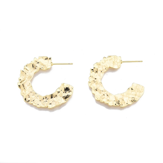 Латунные серьги-гвоздики c-образной формы для женщин, без никеля 