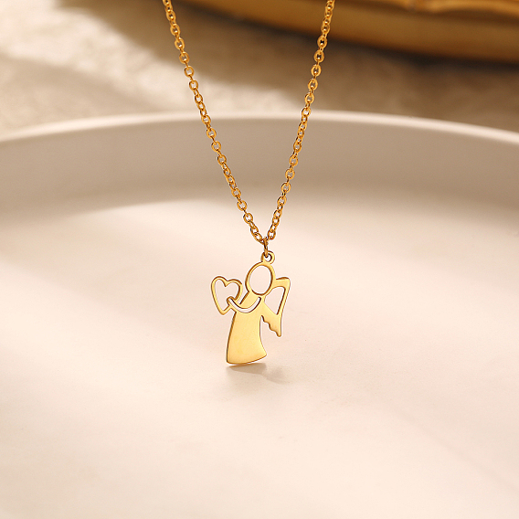 304 Женские кулоны-подвески в виде силуэта матери и ребенка из нержавеющей стали