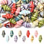 40Pcs 10 Colors Handmade Porcelain Beads, Conch