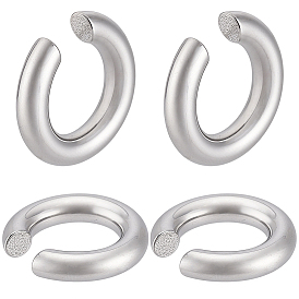 2 пары 303 серьги-манжеты из нержавеющей стали, c-образный