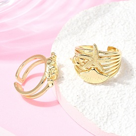 Латунные манжеты с открытыми кольцами, без кадмия и без свинца, долговечный, стойки покрытие, реальный 18 k позолоченный