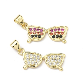 Латунные микро проложить кубического циркония подвески, очки прелести, стойки покрытие, долговечный, без кадмия и без свинца, реальный 18 k позолоченный