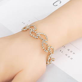 Fashionable Diamond-Encrusted Sweet Women's Bracelet for Girlfriend Birthday Gift