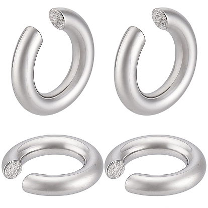 2 пары 303 серьги-манжеты из нержавеющей стали, c-образный