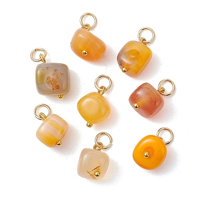 Природные подвески агат, самородки прелести, реальный 18 k позолоченный