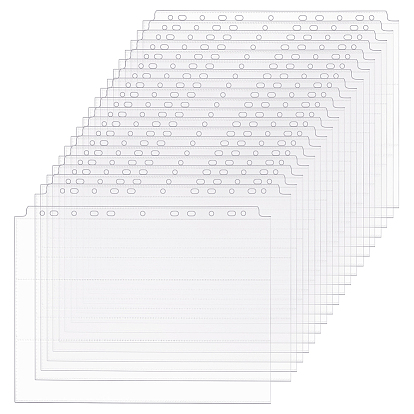 10pcs a4 pages intérieures de classeur en plastique pp de taille pour porte-cartes, rectangle