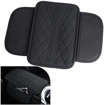 Coussin rectangulaire en cuir de vachette pour console centrale de voiture, Le coussin d'accoudoir du véhicule surélève la console centrale