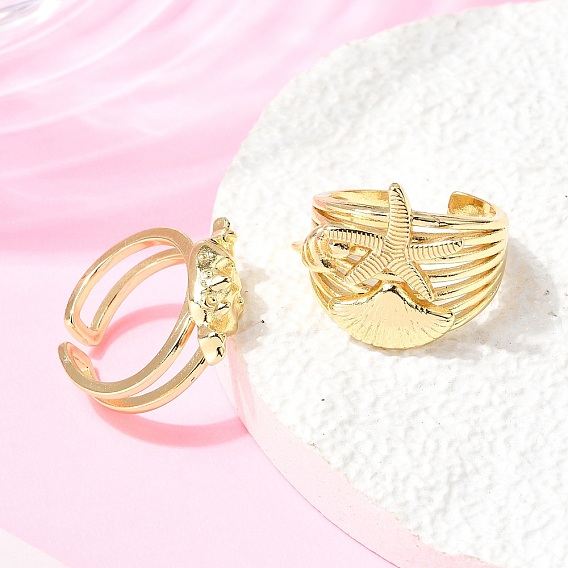 Латунные манжеты с открытыми кольцами, без кадмия и без свинца, долговечный, стойки покрытие, реальный 18 k позолоченный