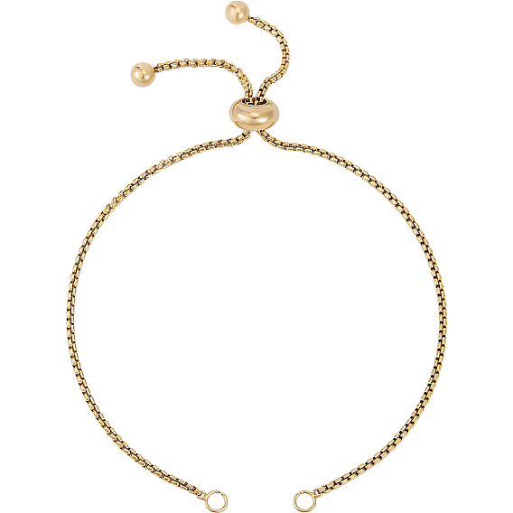 5шт. регулируемые 304 изготовление браслетов из звеньев цепи из нержавеющей стали, слайдерные браслеты, подходит для соединительных шармов