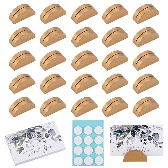 Бумажные благодарственные открытки, с деревянной подставкой для визитных карточек и двусторонним скотчем, для свадьбы, вечеринка, прямоугольные