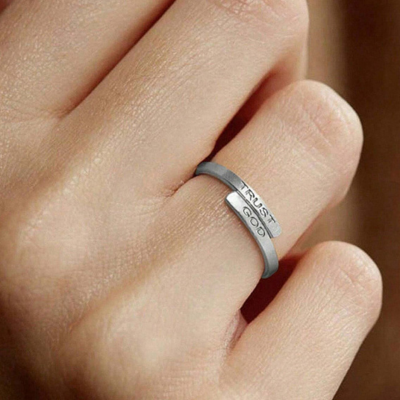 304 открытые кольца манжеты из нержавеющей стали, слово доверие богу